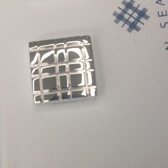 Ryan Seacrest Distinction Silver Geometric Cuff Links - Picture 3 of 6